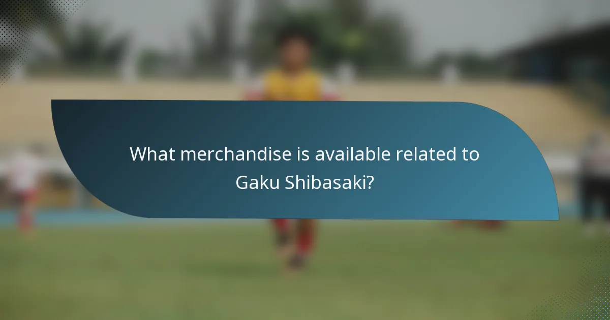 What merchandise is available related to Gaku Shibasaki?